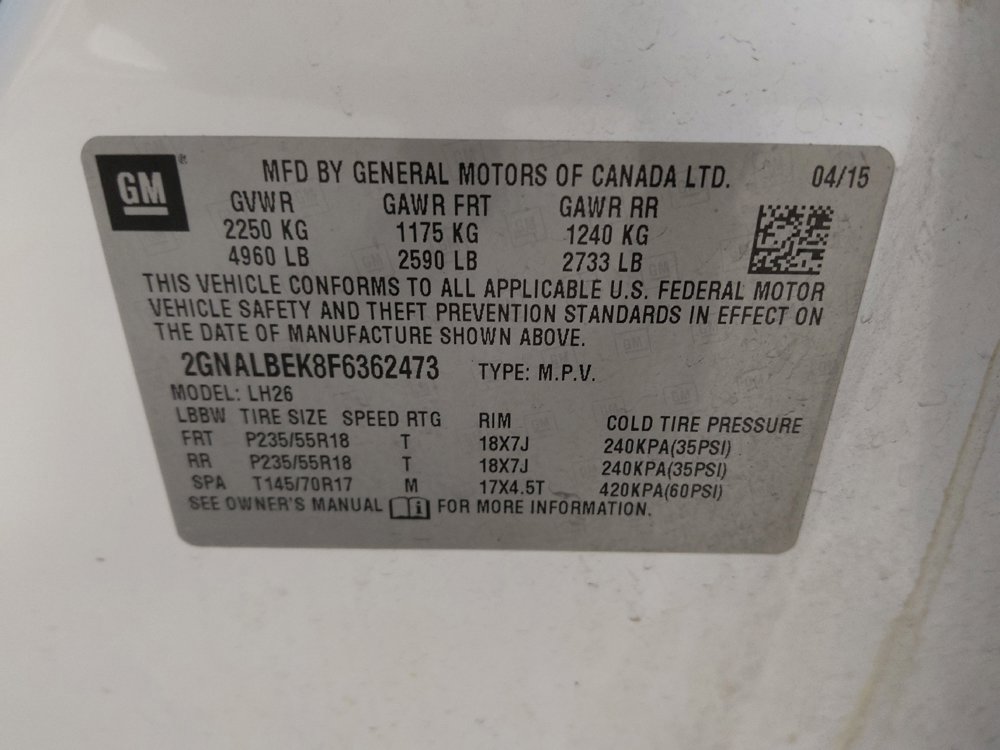 Used 2015 Chevrolet Equinox LT FWD image 33