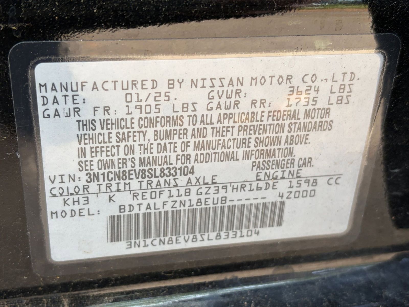 Used 2025 Nissan Versa SV FWD image 24