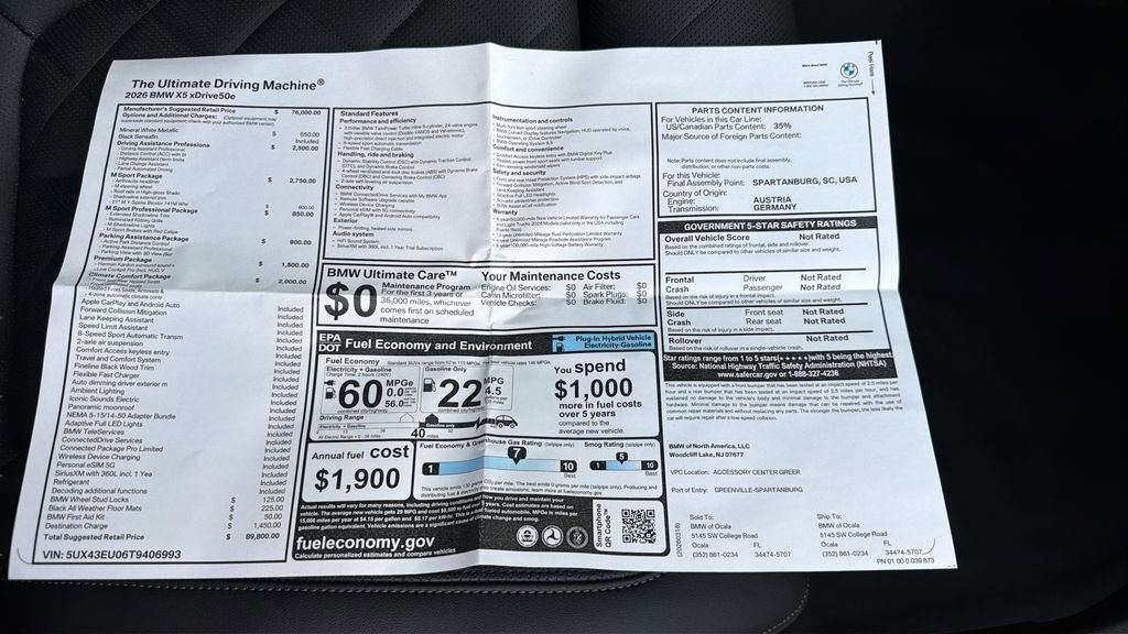 New 2026 BMW X5 xDrive50e w/ M Sport Package AWD/4WD image 24