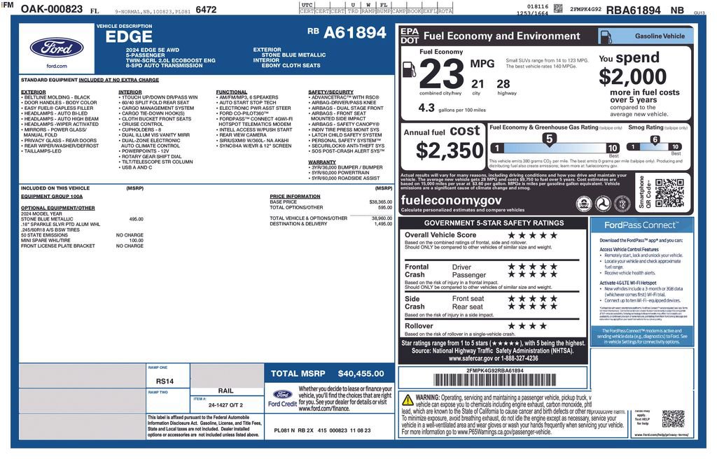 New 2024 Ford Edge SE image 4