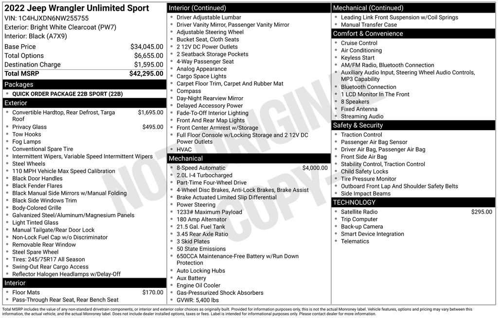 Used 2022 Jeep Wrangler Unlimited Sport AWD/4WD image 26