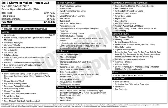 Used 2017 Chevrolet Malibu Premier FWD image 39