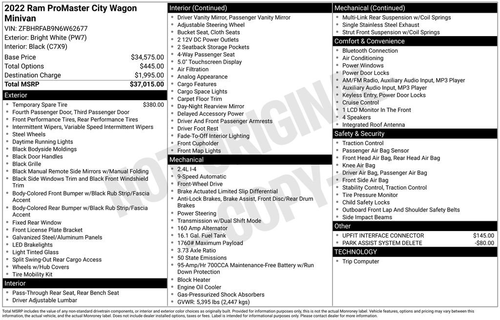 Used 2022 RAM ProMaster City Wagon image 31