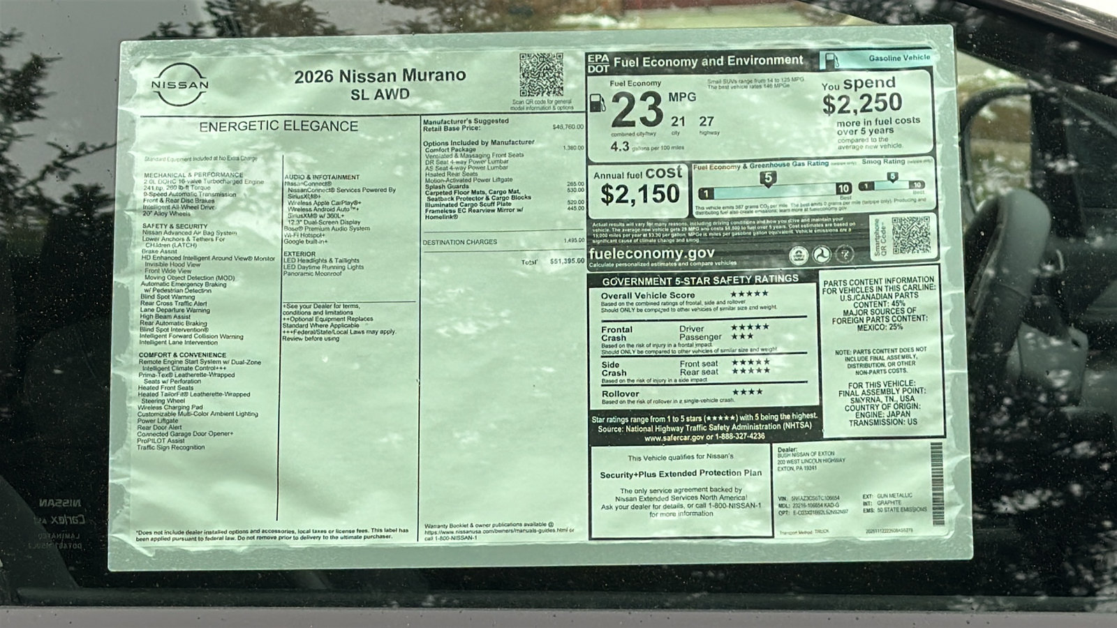 New 2026 Nissan Murano SL w/ Comfort Package AWD/4WD image 17