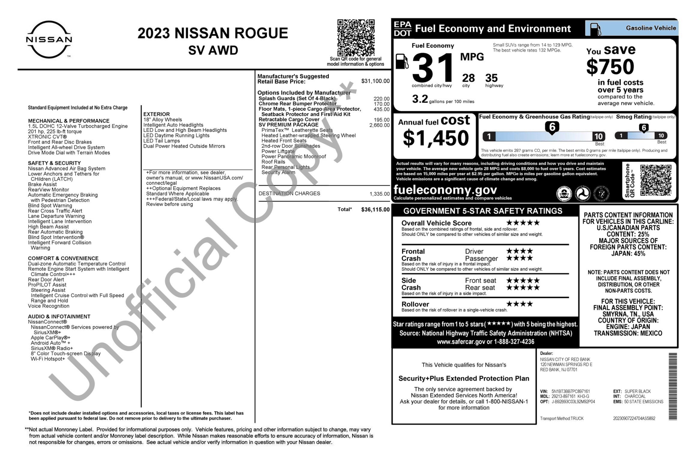 Used 2023 Nissan Rogue SV w/ SV Premium B Package AWD/4WD image 6
