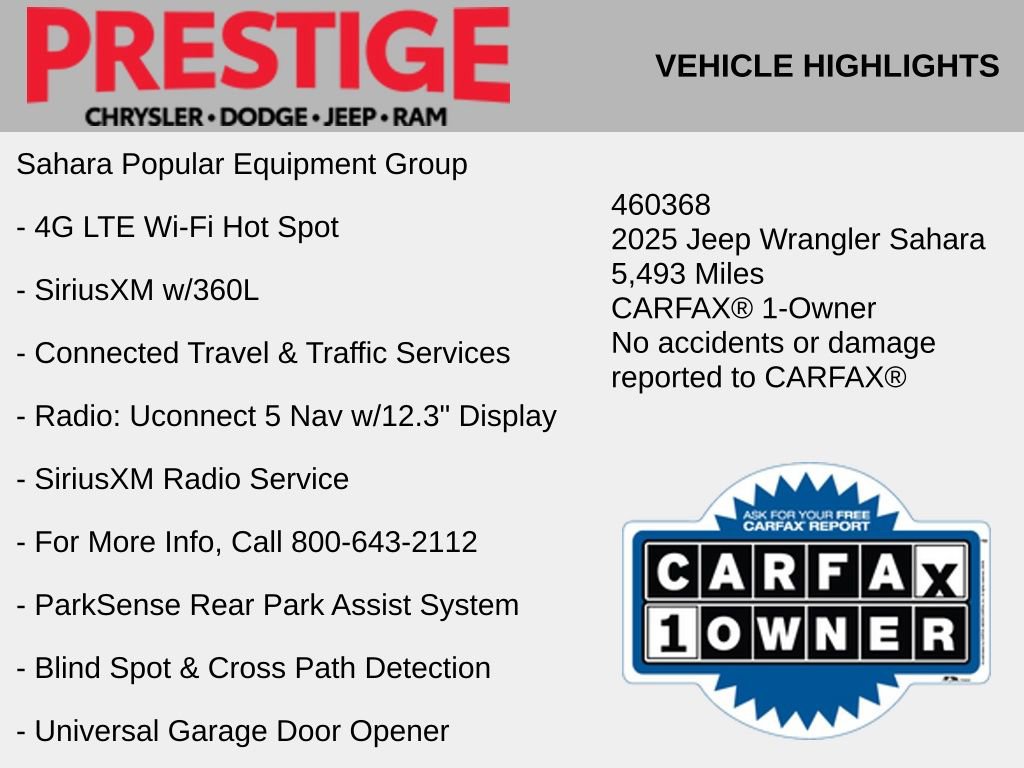 Used 2025 Jeep Wrangler Unlimited Sahara AWD/4WD image 6