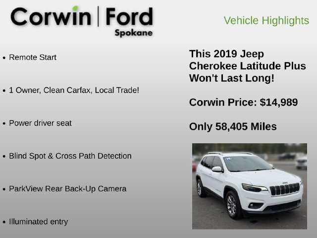 Used 2019 Jeep Cherokee Latitude Plus FWD image 6