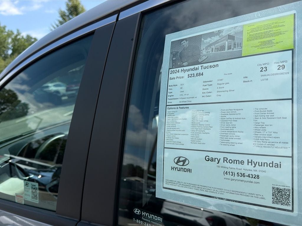 Certified 2024 Hyundai Tucson SE AWD/4WD image 27