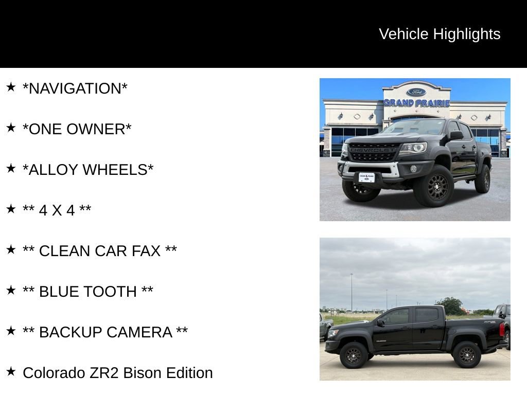 Used 2019 Chevrolet Colorado ZR2 w/ Colorado ZR2 Bison Edition AWD/4WD image 4
