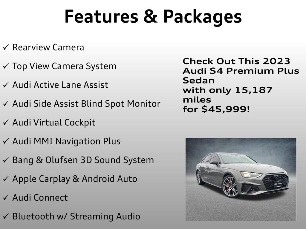 Used 2023 Audi S4 Premium Plus w/ Premium Plus Package AWD/4WD image 8