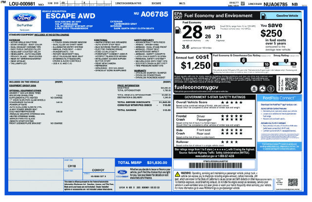 Used 2022 Ford Escape SE w/ Convenience Package AWD/4WD image 31