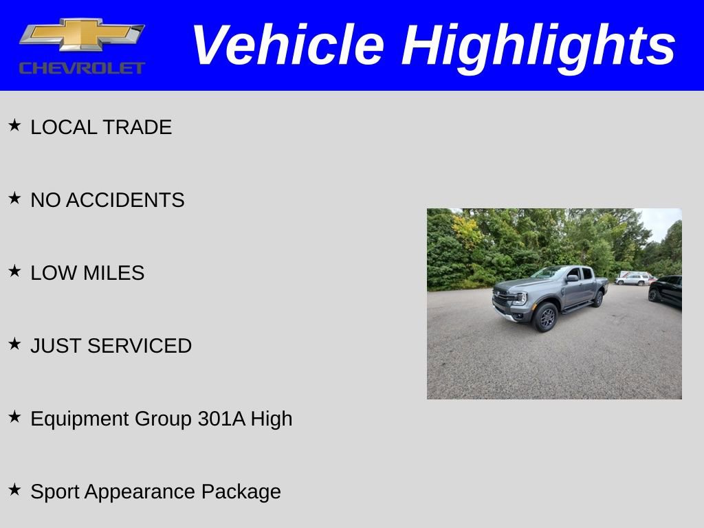 Used 2024 Ford Ranger XLT w/ Equipment Group 301A High image 2