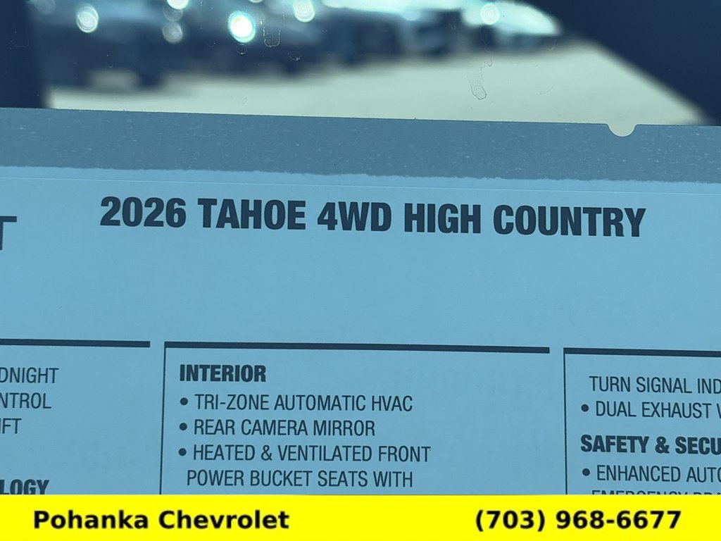 New 2026 Chevrolet Tahoe High Country w/ Sun And Tow Package AWD/4WD image 32
