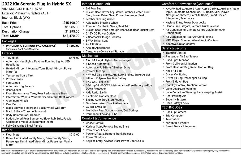 Used 2022 Kia Sorento SX w/ Panoramic Sunroof Package image 4