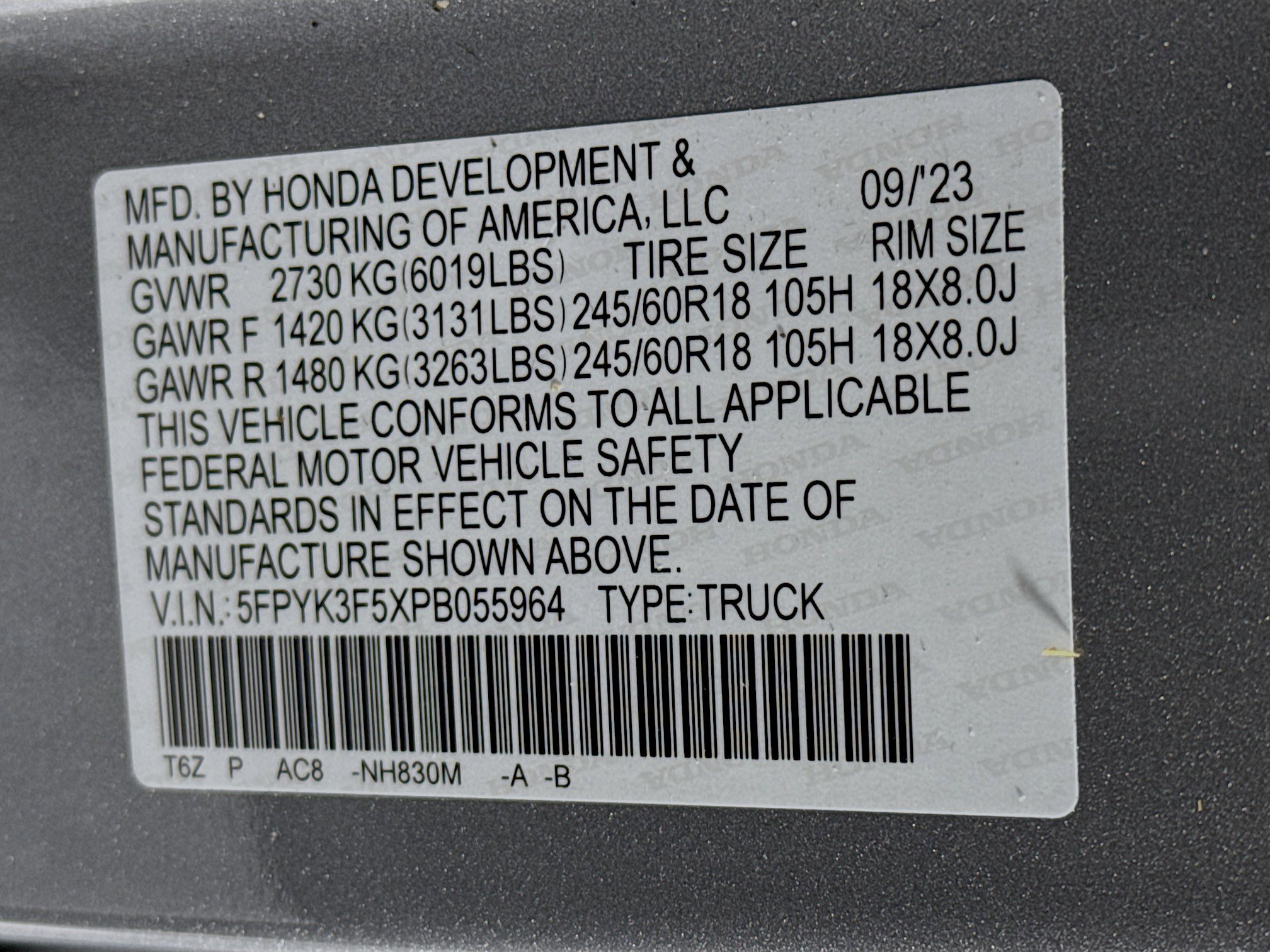 Certified 2023 Honda Ridgeline RTL image 31