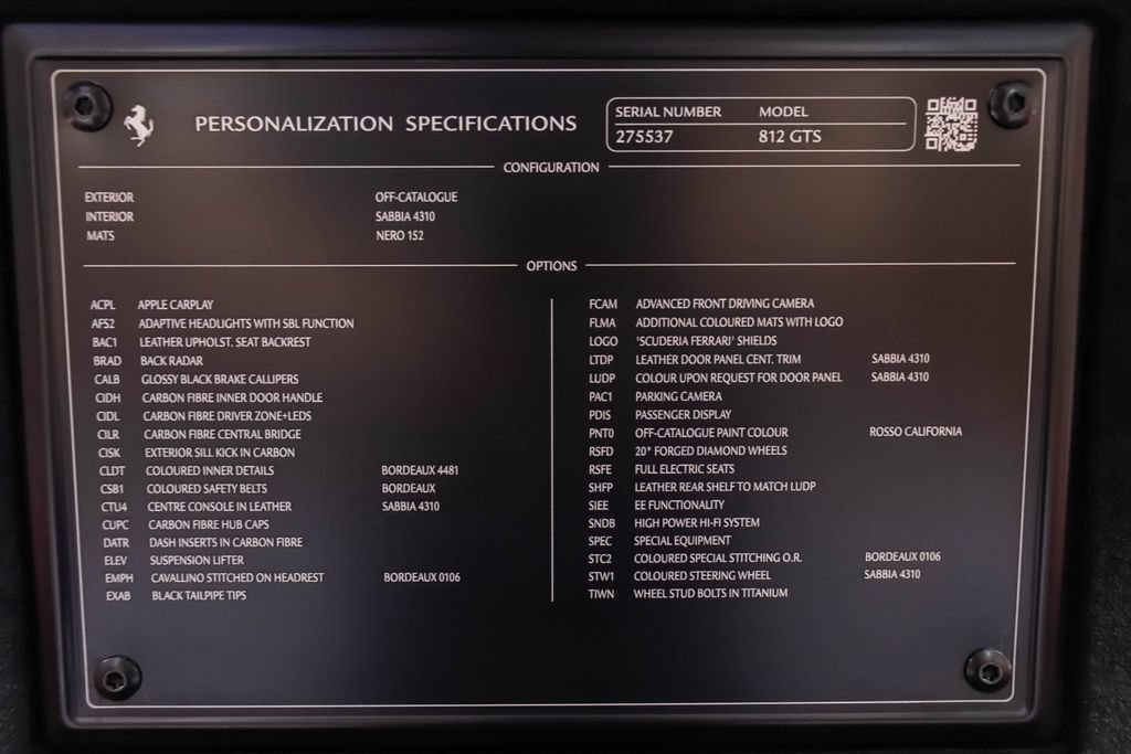 Certified 2022 Ferrari 812 GTS RWD image 59