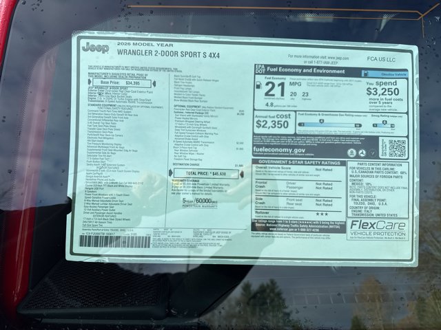 New 2026 Jeep Wrangler Sport AWD/4WD image 31