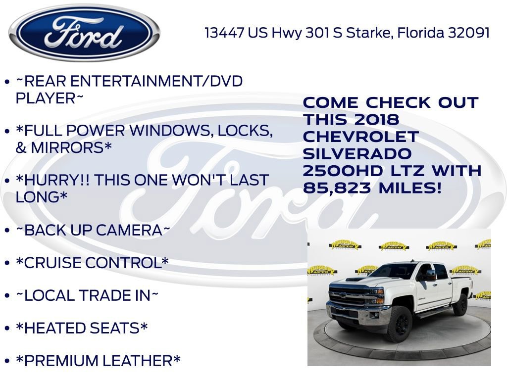 Used 2018 Chevrolet Silverado 2500 LTZ w/ Duramax Plus Package AWD/4WD image 10