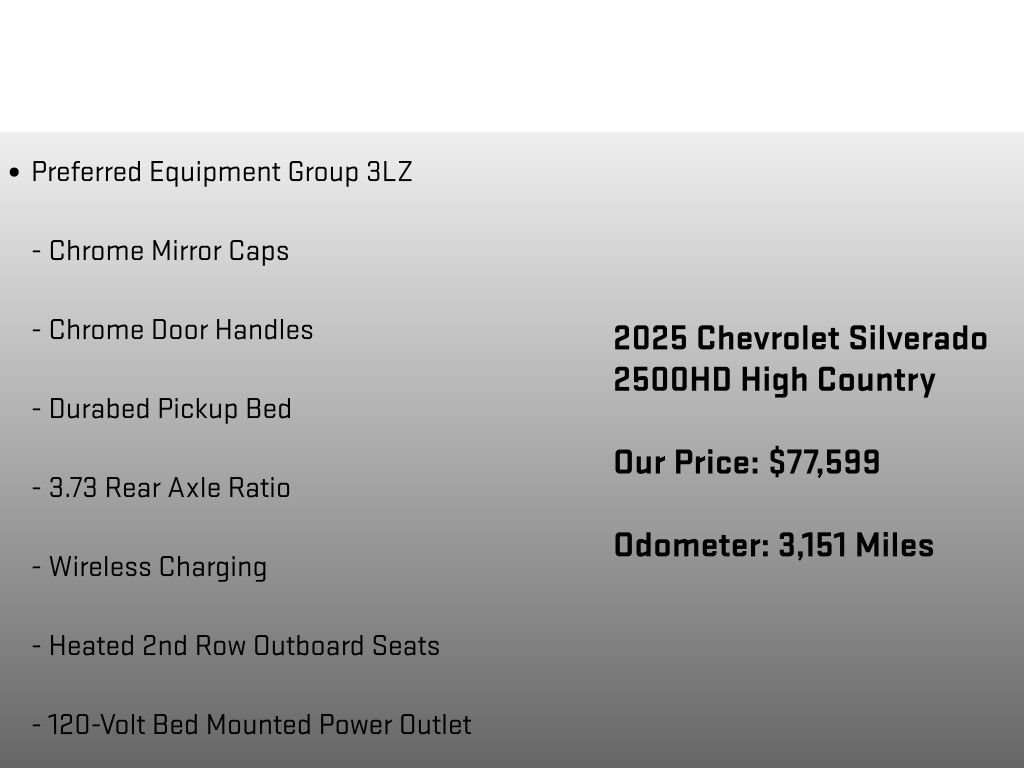 Used 2025 Chevrolet Silverado 2500 High Country w/ Midnight Edition image 24