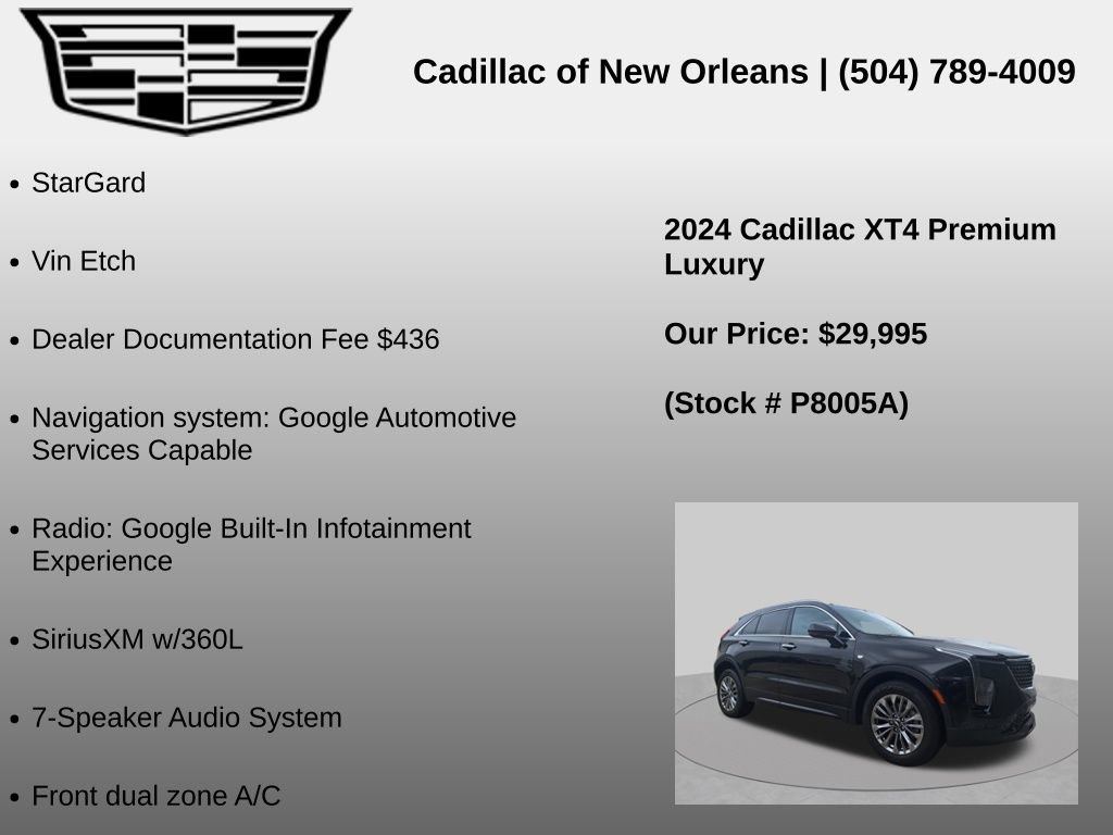 Used 2024 Cadillac XT4 Premium Luxury FWD image 8