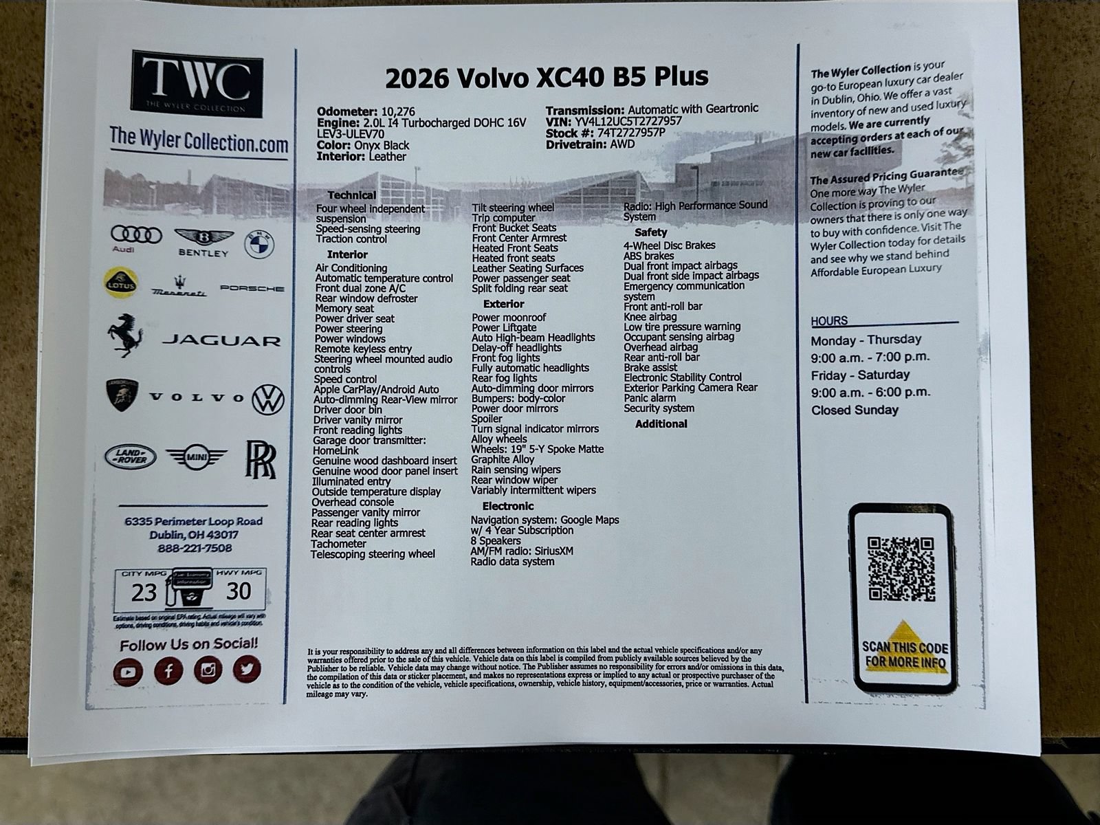 Used 2026 Volvo XC40 B5 Plus AWD/4WD image 46
