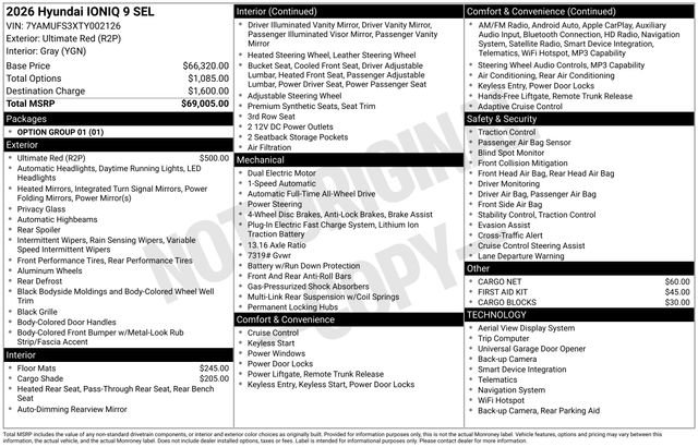 New 2026 Hyundai Ioniq 9 SEL AWD/4WD image 25