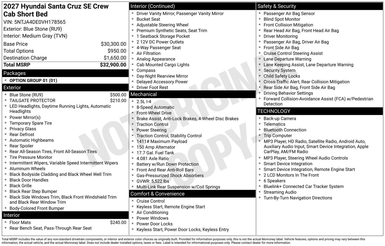 New 2027 Hyundai Santa Cruz SE FWD image 27