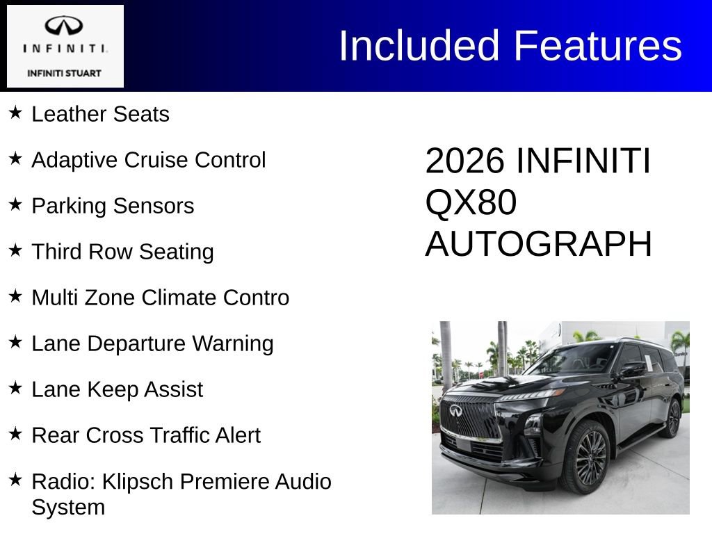 Certified 2026 INFINITI QX80 Autograph w/ Premium Cargo Package AWD/4WD image 4