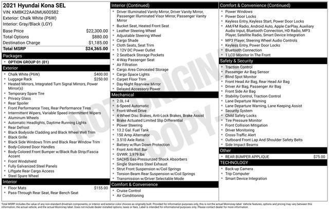 Used 2021 Hyundai Kona SEL image 5