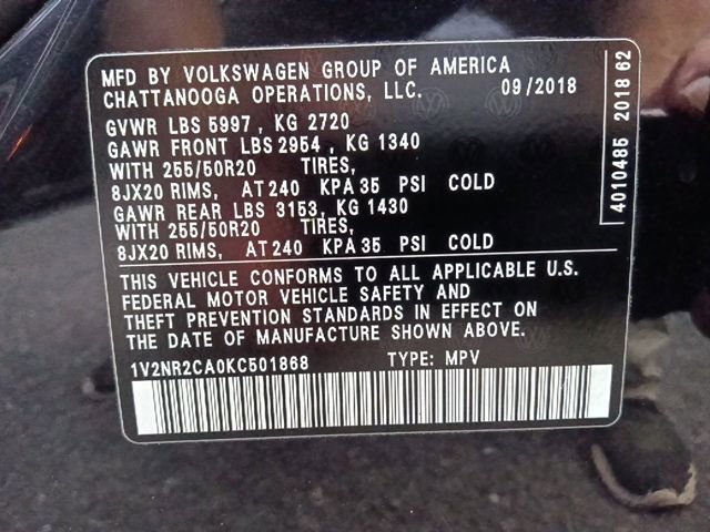 Used 2019 Volkswagen Atlas SEL Premium image 42