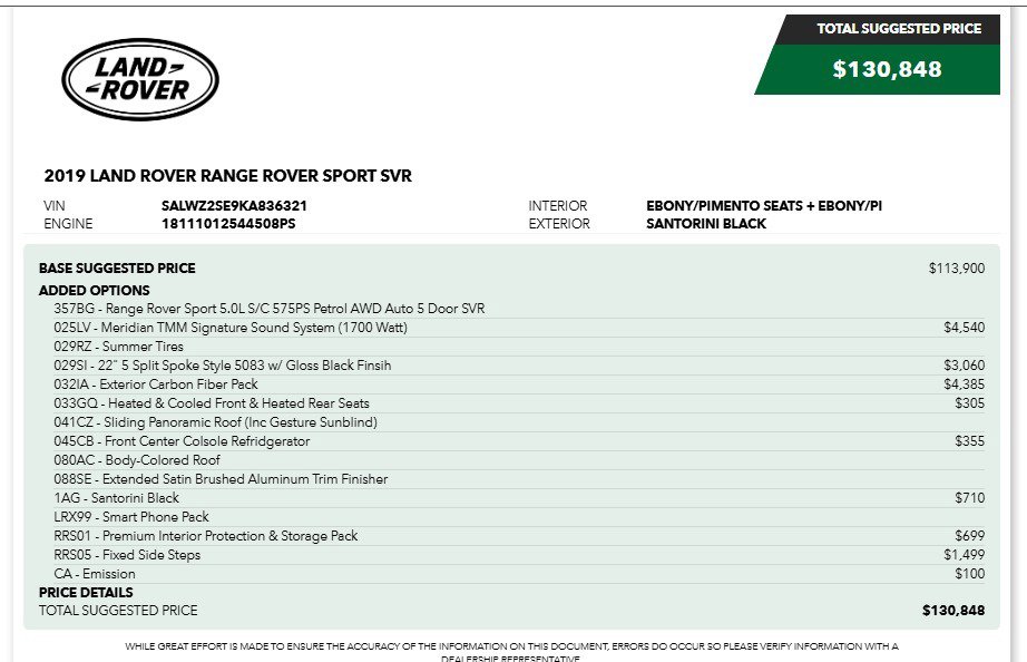 Used 2019 Land Rover Range Rover Sport SVR AWD/4WD image 6