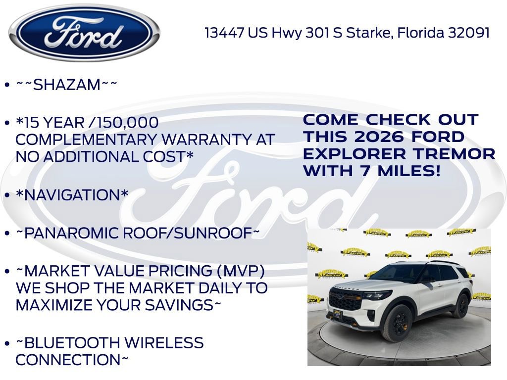 New 2026 Ford Explorer Tremor w/ Tremor Ultimate Package AWD/4WD image 5