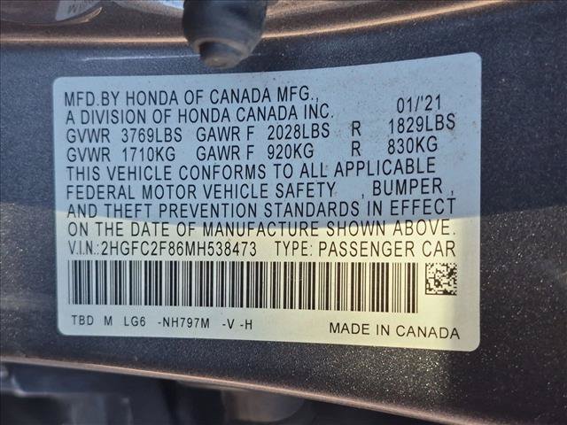 Used 2021 Honda Civic Sport image 14