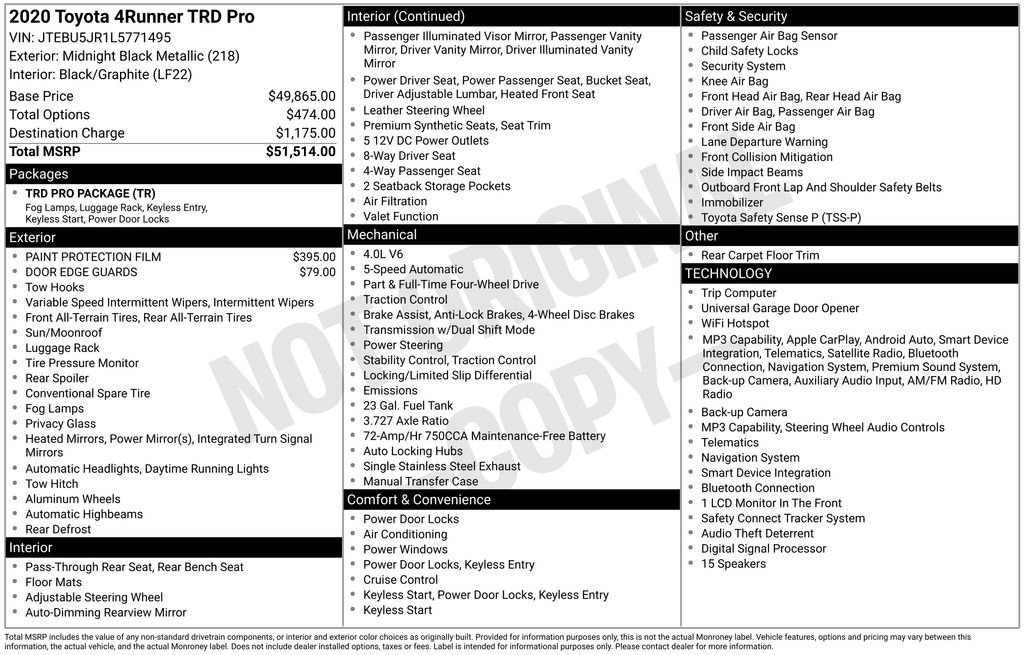 Certified 2020 Toyota 4Runner TRD Pro AWD/4WD image 37
