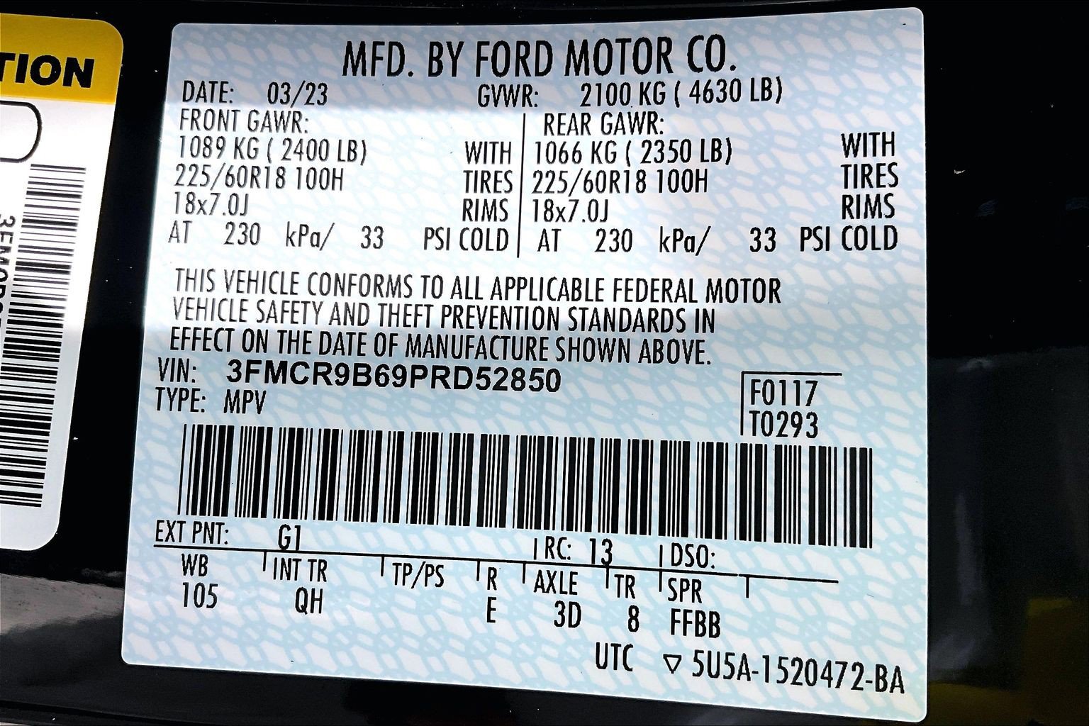 Certified 2023 Ford Bronco Sport Big Bend w/ Convenience Package AWD/4WD image 33