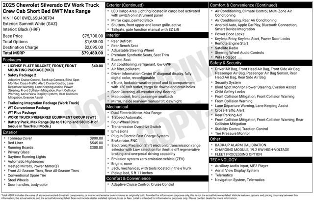 New 2025 Chevrolet Silverado EV W/T AWD/4WD image 5