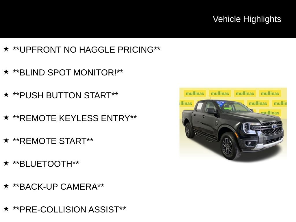 Certified 2024 Ford Ranger XLT w/ Equipment Group 301A High image 12
