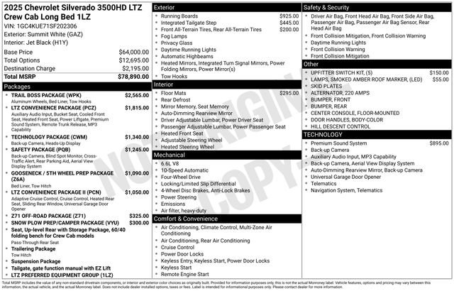 Used 2025 Chevrolet Silverado 3500 LTZ w/ Trail Boss Package AWD/4WD image 27