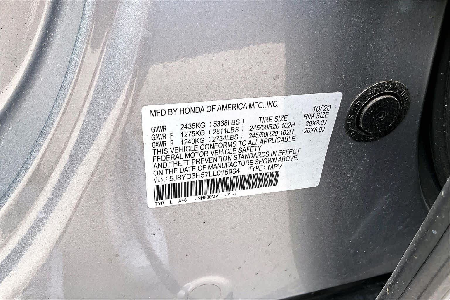 Used 2020 Acura MDX w/ Technology Package FWD image 33
