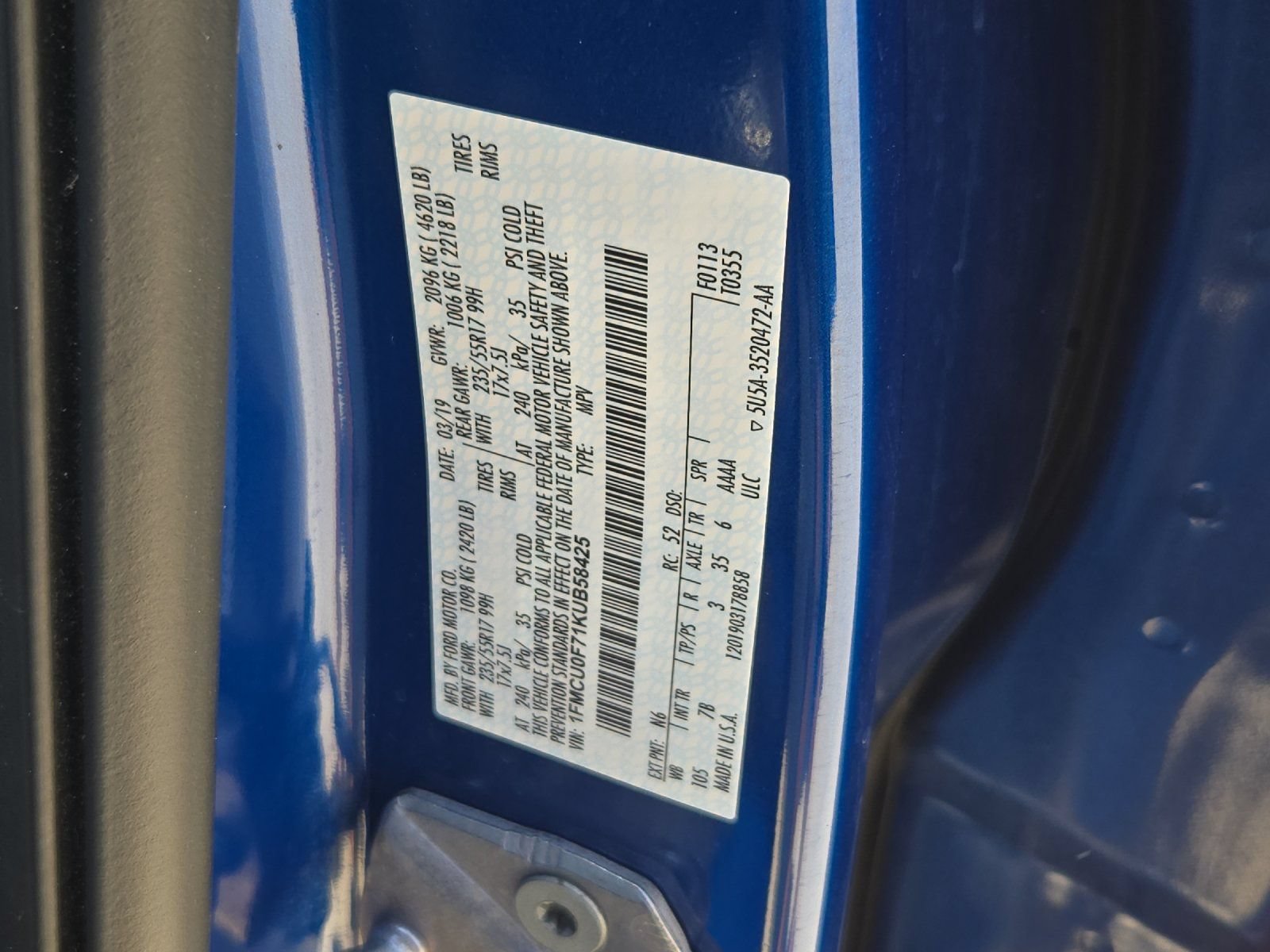 Used 2019 Ford Escape S FWD image 26