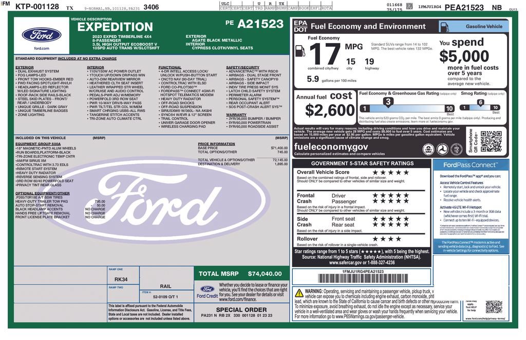 Used 2023 Ford Expedition Timberline AWD/4WD image 59