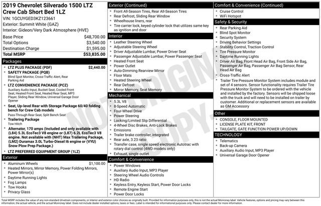 Certified 2019 Chevrolet Silverado 1500 LTZ w/ LTZ Plus Package AWD/4WD image 24