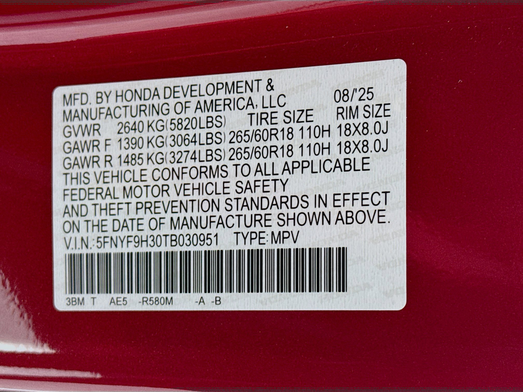 New 2026 Honda Passport RTL image 32