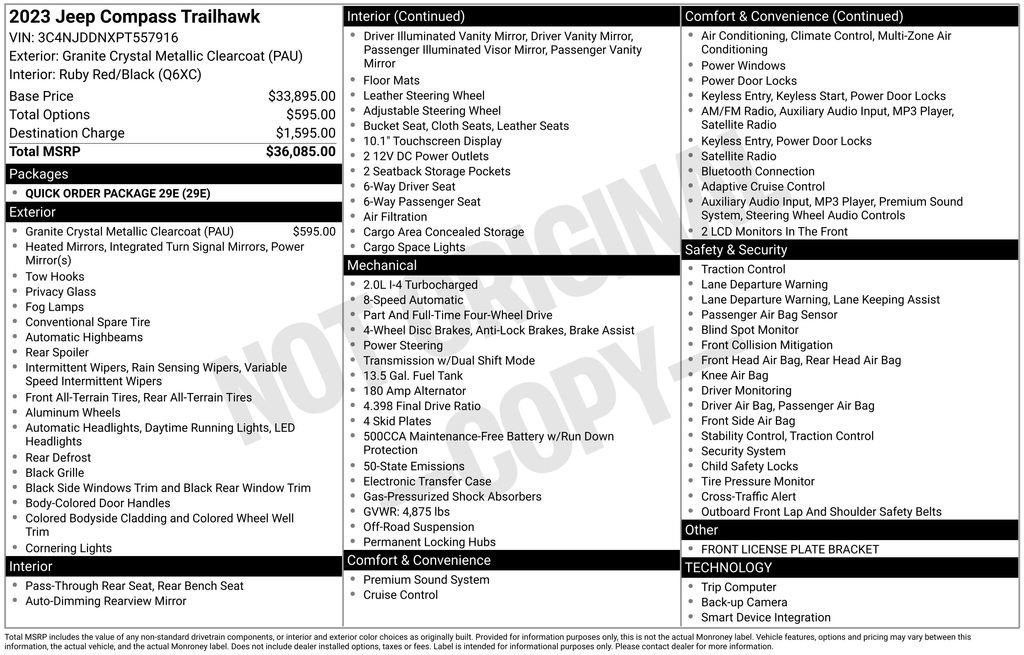 Used 2023 Jeep Compass Trailhawk image 40