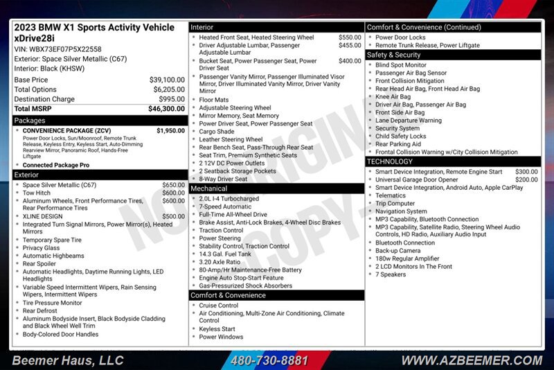 Used 2023 BMW X1 xDrive28i w/ Convenience Package AWD/4WD image 3