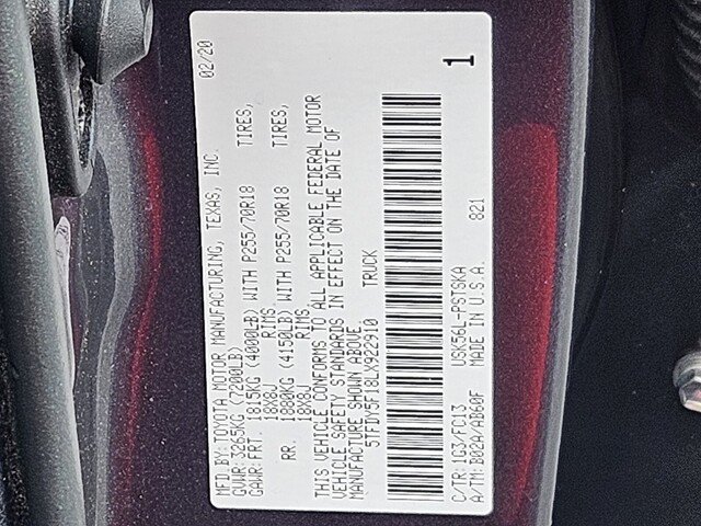 Certified 2020 Toyota Tundra SR5 AWD/4WD image 27