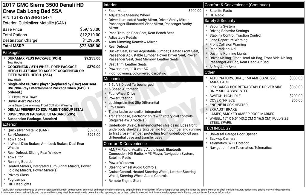 Used 2017 GMC Sierra 3500 Denali w/ Duramax Plus Package image 24