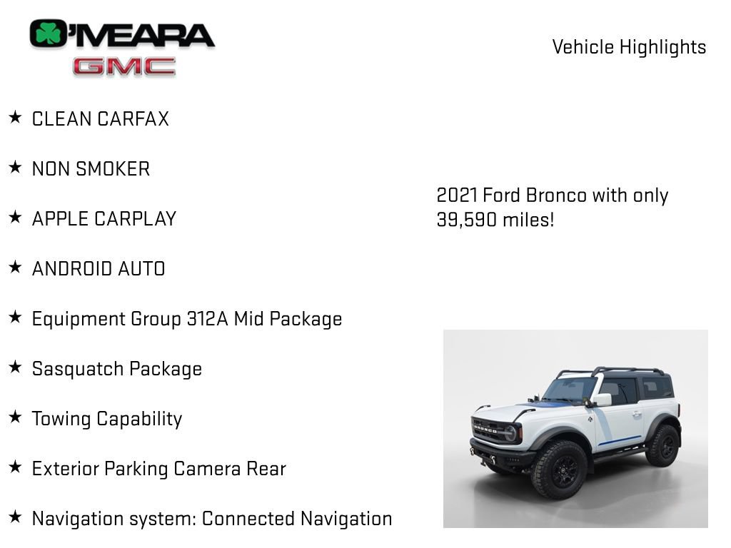 Used 2021 Ford Bronco Outer Banks w/ Sasquatch Package AWD/4WD image 8