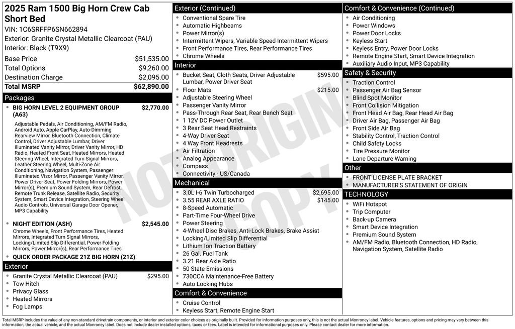Used 2025 RAM 1500 Big Horn AWD/4WD image 35