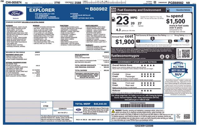 Used 2023 Ford Explorer XLT w/ Equipment Group 202A image 4